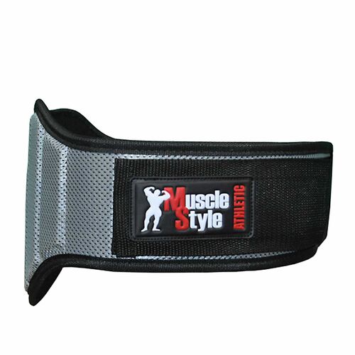 MuscleStyle Athletic Fitnessgrtel grau-schwarz
