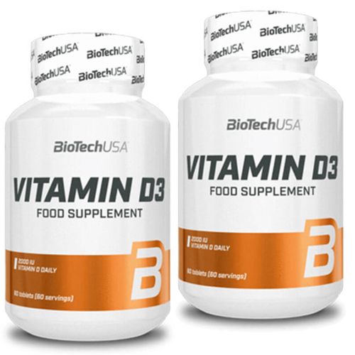 Biotech USA Vitamin D3 - 60 Tabletten 2er Set