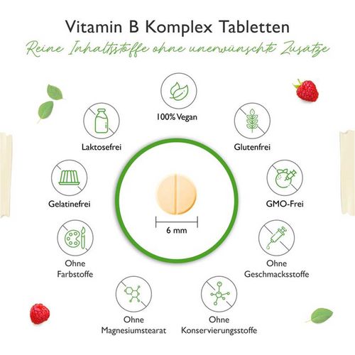 Vit4ever Vitamin B Komplex 8 B-Vitamine 500 Tabletten