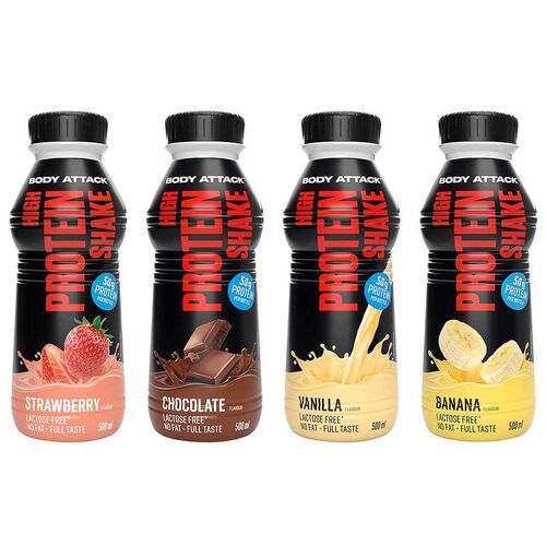 Body Attack High Protein Shake 12x500ml inkl. Pfand