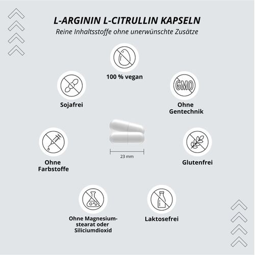 Nutri+ L-Arginin L-Citrullin Mix 360 Kapseln