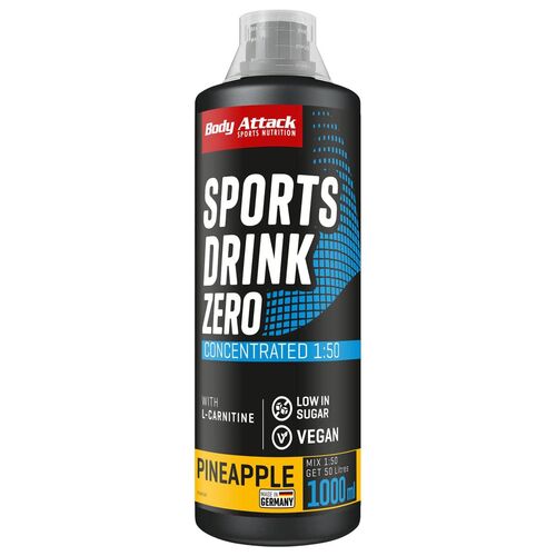 MHD 08/2024 Body Attack Sports Drink Zero 1000ml Ananas