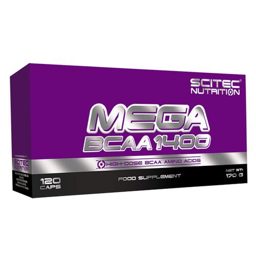 MHD 08/2024 Scitec Nutrition Mega Bcaa 1400 - 120 Kapseln